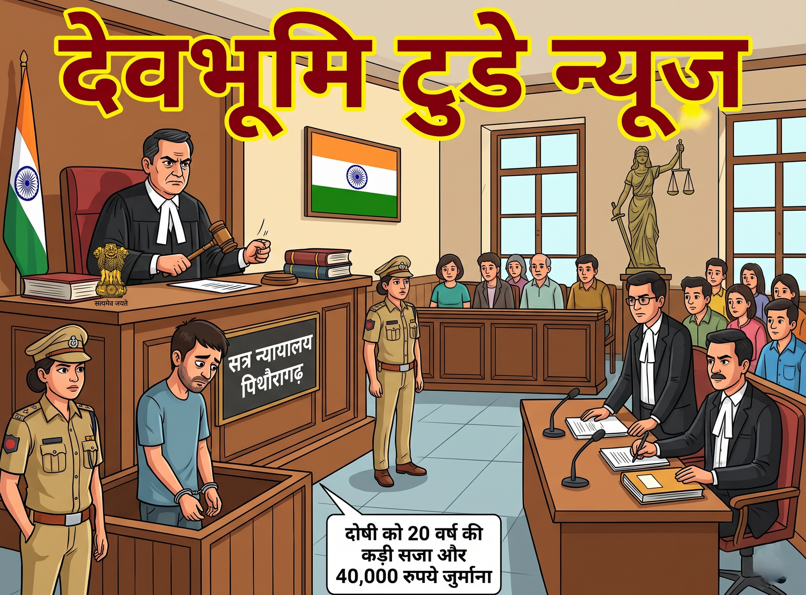 दो नाबालिगों से दुष्कर्म में दोषी को 20 साल की कैद, 40 हजार जुर्माना